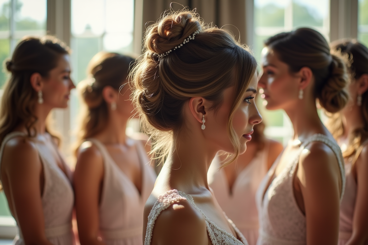 Groupe de demoiselles d